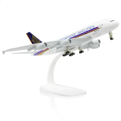 Airbus A380 1:300 Diecast-Metall-Flugzeugmodell, Singapore