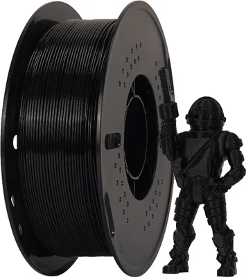 Zdjęcie produktu dla Szybki filament PETG do drukarek 3D, 1,75 mm, filament do hiperdruku, szpula 1 kg (2,2 funta), dokładność materiału do druku 3D ±0,02 mm, do większości drukarek 3D FDM - czarny