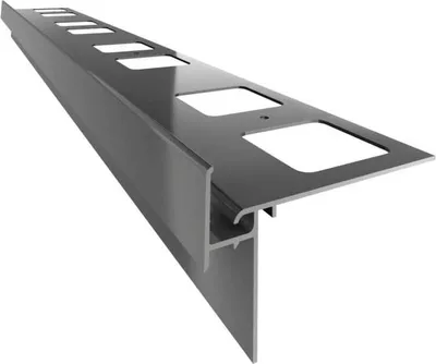 Produktbild von Renoplast Aluminium Traufprofil K35 Keramikboden, Profil 200cm, Graphit