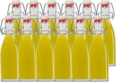 Obrázok produktu pre Sada 10 fľašiek Famanu s objemom 200 ml, s uzáverom na odmerovanie, vrátane lievika