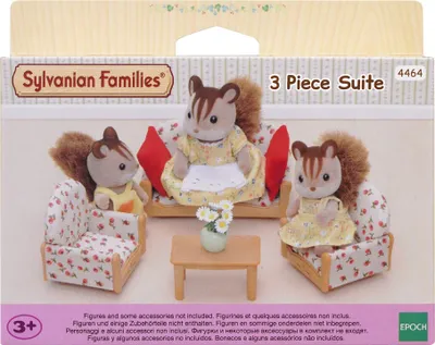 Produktbild von Sylvanian Families Dreiteilige Sitzgruppe, Spielset, Möbel, Wohnzimmer, Spielzeug, Kinder, 4464