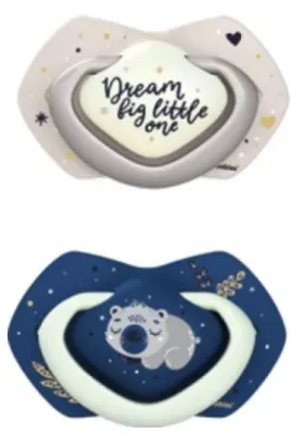 Productafbeelding van Canpol Babies, 2 stuks symmetrische siliconen fopspenen, 0-6 maanden, Sleepy Koala, blauw
