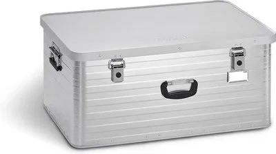 Produktbild von Famanu Aufbewahrungsbox Aluminium stabil mit Handgriffen - 58,7 x 38,2 x 26,2 cm