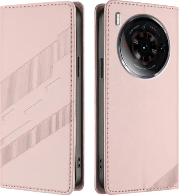 Obrázek produktu pro Pouzdro pro ZTE nubia Z50S Pro,Polyuretankožené peněženkové pouzdro s přihrádkou na karty a funkcí stojánku Pink