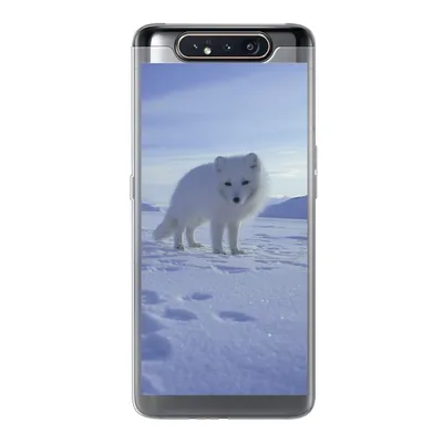 Produktbild von MuchoWow® Handyhülle Schutzhülle Hülle für Samsung Galaxy A80 Fuchs - Schnee - Berge Silikon Softcase Handy Hülle - Schutzdeckel