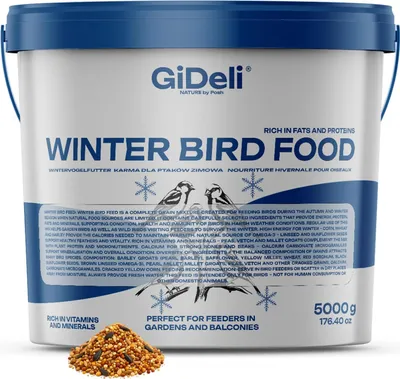 Produktbild von Wildvogelfutter Winter 5kg Streufutter Ganzjährig Meisenfutter Naturmix GiDeli