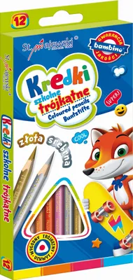 Produktbild von Bambino Dreieckige Buntstifte 12 Farben 18 Cm