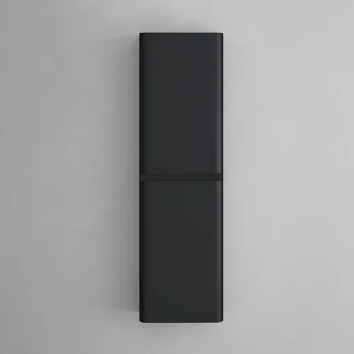 Immagine prodotto di doporro Armadio Colonna Bagno 35x20x120cm, Mobile Bagno Alto Multiuso con 2 Ante e 4 Vani, Nero, Lucca