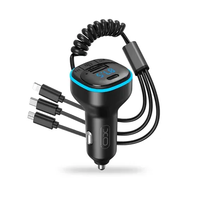 Produktbild von Xo bluetooth car adapter - wireless connection 50 - plays from smartphone and pendrive --. Anschluss usb und Typ c - Freisprechfunktion - Display led - Abmessungen 35x35x75mm - Gewicht 50gr - Farbe schwarz