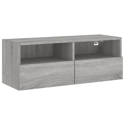 Produktbild von TV-Wandschrank Grau Sonoma 80x30x30 cm Holzwerkstoff