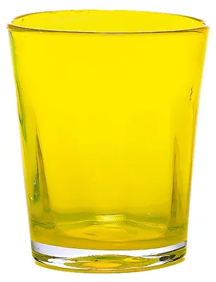 Zdjęcie produktu dla Zestaw 6 pięknych szklanek Zafferano w kolorze żółtego szkła, ręcznie wykonany, elegancki design na co dzień