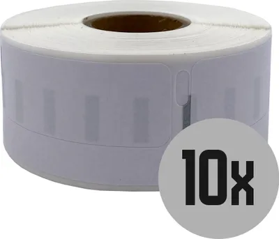 Produktbild von DULA Etiketten - Kompatibel mit Dymo Compatible labels - Weiß - 11355 - S0722550 - Multifunctionele etiketten - 10 rollen - 19 x 51 mm - 500 labels per rol