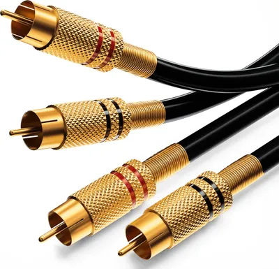 Produktbild von deleyCON 2,5m Audio Cinch Kabel 2x Cinch Stecker auf 2x Cinch Stecker Audio HiFi Kabel vergoldete Vollmetall RCA Cinch-Stecker Receiver Heimkino Spielekonsole