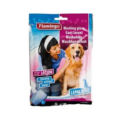 Produktbild von Karlie Flamingo Waschhandschuh mit Lotion für Hunde Für große Hunde