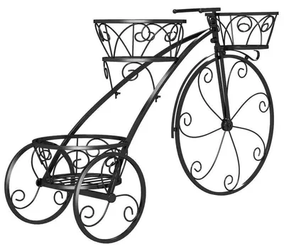 Produktbild von Pflanzenständer im Fahrraddesign mit 3 Körben