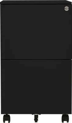 Produktbild von vidaXL Aktenschrank mit Rollen Schwarz 39x45x67 cm Stahl