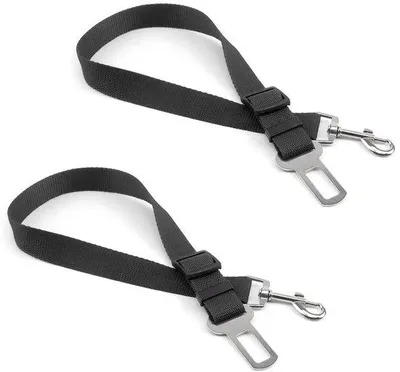 Produktbild von Hundesicherheitsgurt Verstellbar - Sicherheitsgurt - 2 Stücke - Nylon - Universal - Max. Länge 71 cm - Hundeanlehn