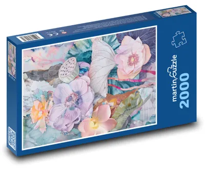 Obrázok produktu pre Puzzle 2000 Maalované kvety v záhrade - martinpuzzle