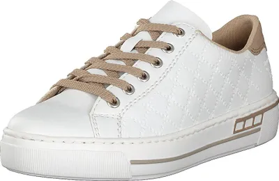 Zdjęcie produktu dla Rieker damskie sznurowane buty Sportowe trenerzy Biały rekreacyjny, Rozmiar buta:39 EU