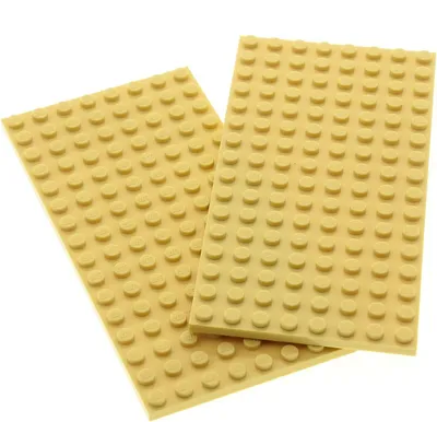 Produktbild von 2x Lego Bau Platte 8x16 beidseitig bebaubar beige Minecraft 41101 4609726 92438