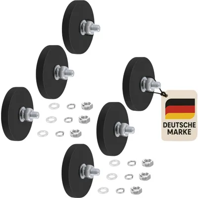 Gummimagnete M6-Außengewinde, 10 kg Haftkraft, 6 Stück