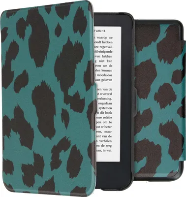 Productafbeelding van imoshion Design Slim Hard Case Bookcase voor de Kobo Clara 2E / Tolino Shine 4 - Green Leopard