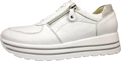 Immagine prodotto di Scarpe da donna Waldläufer modello Lana, scarpe stringate, sneakers sportive, colore bianco, ideali per il tempo libero