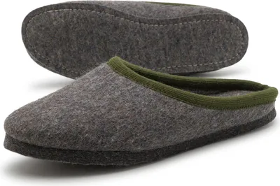 Produktbild von PANTOFFELMANN Wollfilz Pantoffel Filzpantoffeln Herren Damen Winter Hausschuh Filz Pantoffeln grau 44