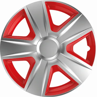 Produktbild von Z480646 Radkappen Radzierblenden SATZ (4Stück) 15 Zoll Esprit silber-rot
