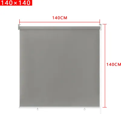Image de LZQ Store extérieur Store vertical Store balcon Protection visuelle Protection solaire Store extérieur 140x140cm pour fenêtres et portes, Gris