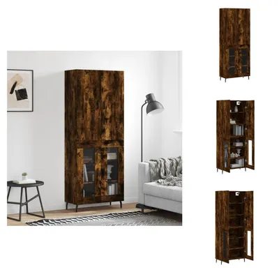 Produktbild von vidaXL Highboard Räuchereiche 69,5x34x180 cm Holzwerkstoff -  Sideboards