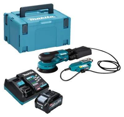 Zdjęcie produktu dla Makita BO 001 CGM101 Akumulatorowa szlifierka oscylacyjna 40 V maks. 125 mm skok 5,0 mm Bezszczotkowa + 1x akumulator 4,0 Ah + ładowarka + Makpac