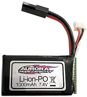 Zdjęcie produktu dla Akumulator LiPo 7.4V 1000mAh do samochodów RC 1/16 XLH 9130, 9136, 9137 | Wysoka pojemność | Brak efektu pamięci | Łatwy w użyciu, czarny