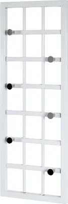 Produktbild von Haku Wandgarderobe weiß-chrom aus Massivholz In vintageoptik 3 Garderobenhaken aus Metall In antikbraun montiert, 89399