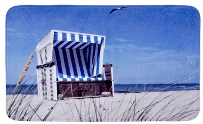 Produktbild von WENKO Badematte Duschvorleger Badteppich Duschmatte Strandkorb