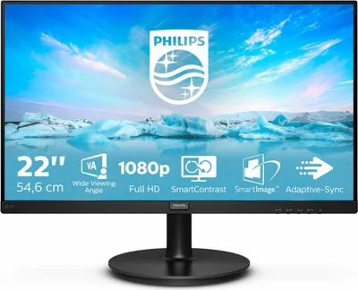 Produktbild von Philips V Line 221V8A/00 LED display 54 6 cm (21.5 Zoll) 1920 x 1080 Pixel Full HD Schwarz