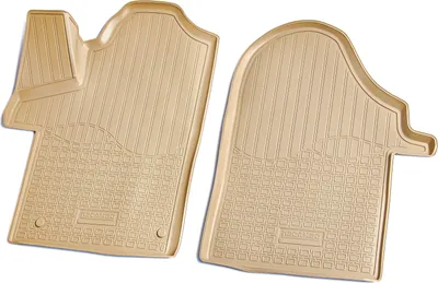 Produktbild von 3D Gummi Fussmatten vorne für MERCEDES V-Klasse W447 | ab 2014> | beige mit Rand