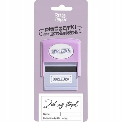 Zdjęcie produktu dla Stempel z napisem ODKLEJKA pieczątka ze śmiesznym napisem dla dzieci