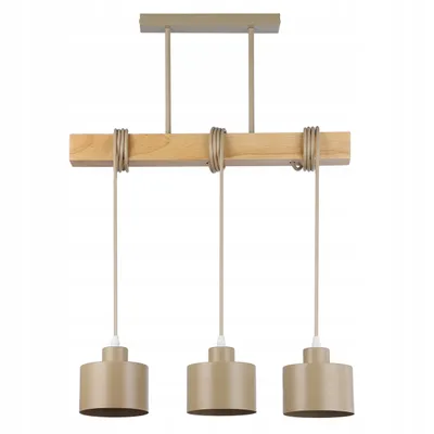 Produktbild von MasterLED Pendelleuchte Elza E27 3-flammig Beige linear 50 cm