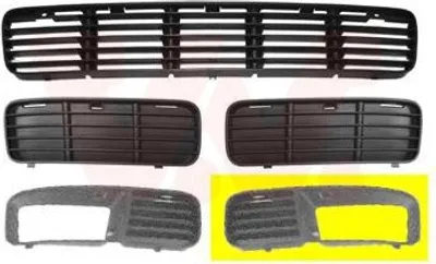 Produktbild von VAN WEZEL Lüftungsgitter Grill Stoßfänger für VW Caddy II Kastenwagen (9K9A) mit Loch/Löchern für Nebellampen