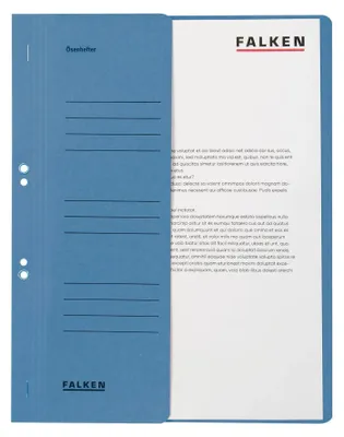 Produktbild von FALKEN 50x Ösenhefter aus Recycling-Karton für DIN A4 blau