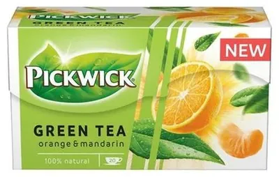 Produktbild von Čaj PICKWICK zelený pomaranč s mandarínkou HB 20 x 1,5 g
