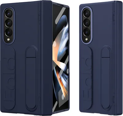 Obrázek produktu pro Pouzdro s popruhem na Samsung Galaxy Z Fold 4 vestavěnou ochranou displeje, stojánkem a ochrana pantu modré