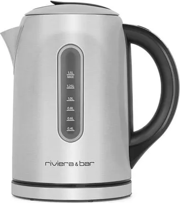 Image de Bouilloire sans fil 1.5l 2200w inox/noir - Riviera & Bar - BBT460 -