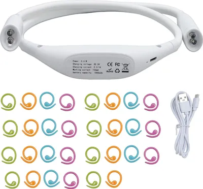 Immagine prodotto di Lampada da lettura da collo a LED, professionale, ricaricabile, regolabile a 360 gradi, per uncinetto, per lavorare a maglia, per il campeggio, per le riparazioni