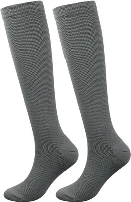 Produktbild von INF XXL Kompressionsstrümpfe für Männer & Frauen (Schuhgröße 44+) Grau M
