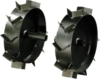 Zdjęcie produktu dla Koła Łopatkowe Metalowe Żelazne Do Glebogryzarki Mastercut , Triunfo S48, S50, S60, Ptt90, Hsdt100Ts Oś 26Mm Średnica 440Mm