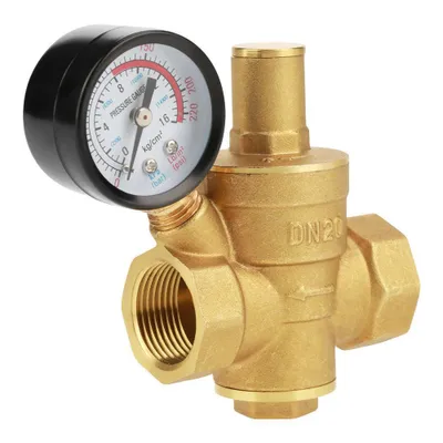 Produktbild von Einstellbarer Wasserdruckminderer DN20,Messingregler + Wasserdruckmanometer Manometer (DN20)
