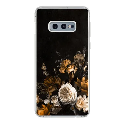 Produktbild von MuchoWow® Handyhülle Schutzhülle Hülle für Samsung Galaxy S10e Blume - Gold - Muster Silikon Softcase Handy Hülle - Handy