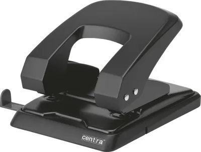Produktbild von Centra HP40 Locher (Metall, für 40 Blatt, mit Anschlagschiene) schwarz